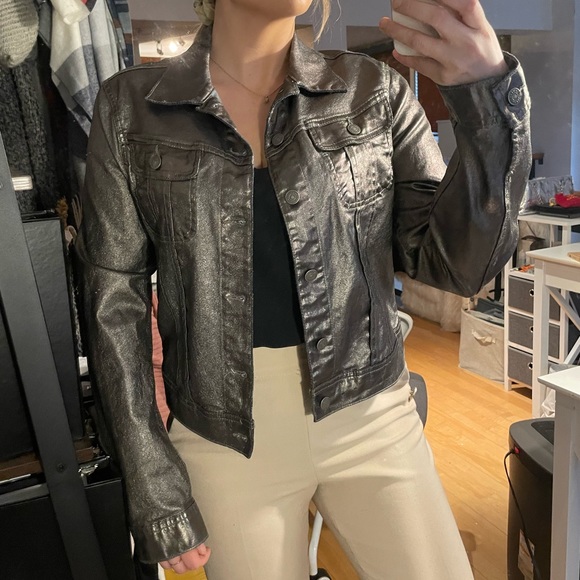 Polo Ralph Lauren Metallic Copper Denim Jacket - Womens Size Medium - Picture 3 of 6